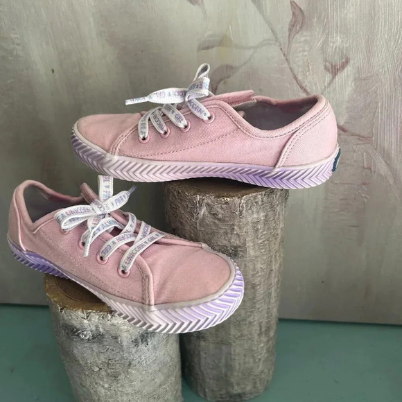 Keds Little Girls Kickstart Core Jr Pink Purple Ombre Size 11 Canvas Preppy - Picture 2 of 12